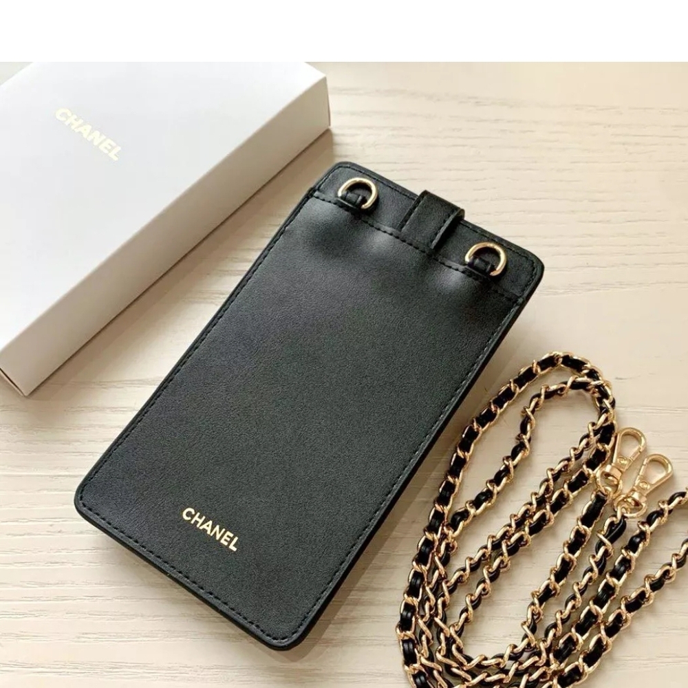 Coco CHANEL NEW With Box Black Quilted Crossbody Phone Case - Picture 4 of 6